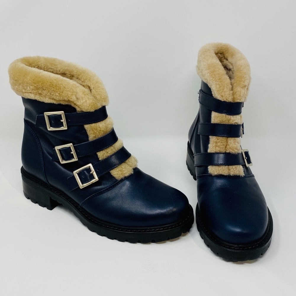 BARNEYS NEW YORK*Leather & Fur Booties US 6.5 $795 - Picture 1 of 8
